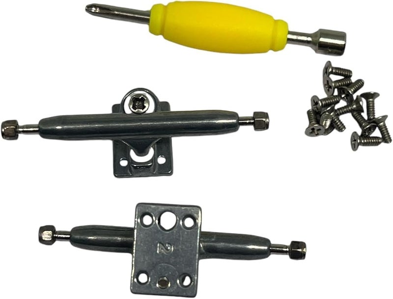 LEEFAI Pro Fingerboard Trucks 29/32/34/36mm G4-Raw Metal Color-Inverted Kingpin with Hardware (26mm) - Image 3